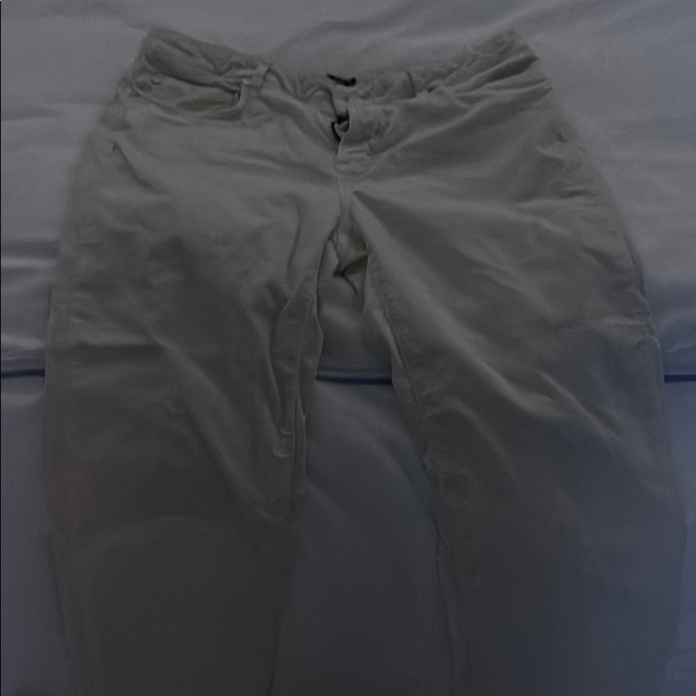 J. McLaughlin Gray and White Straight Leg Pants for Effortless Elegance